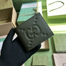 GUCCI 2024 SS 구찌 점보 GG 로고 딥그린 남성 반지갑 739475 커스텀급