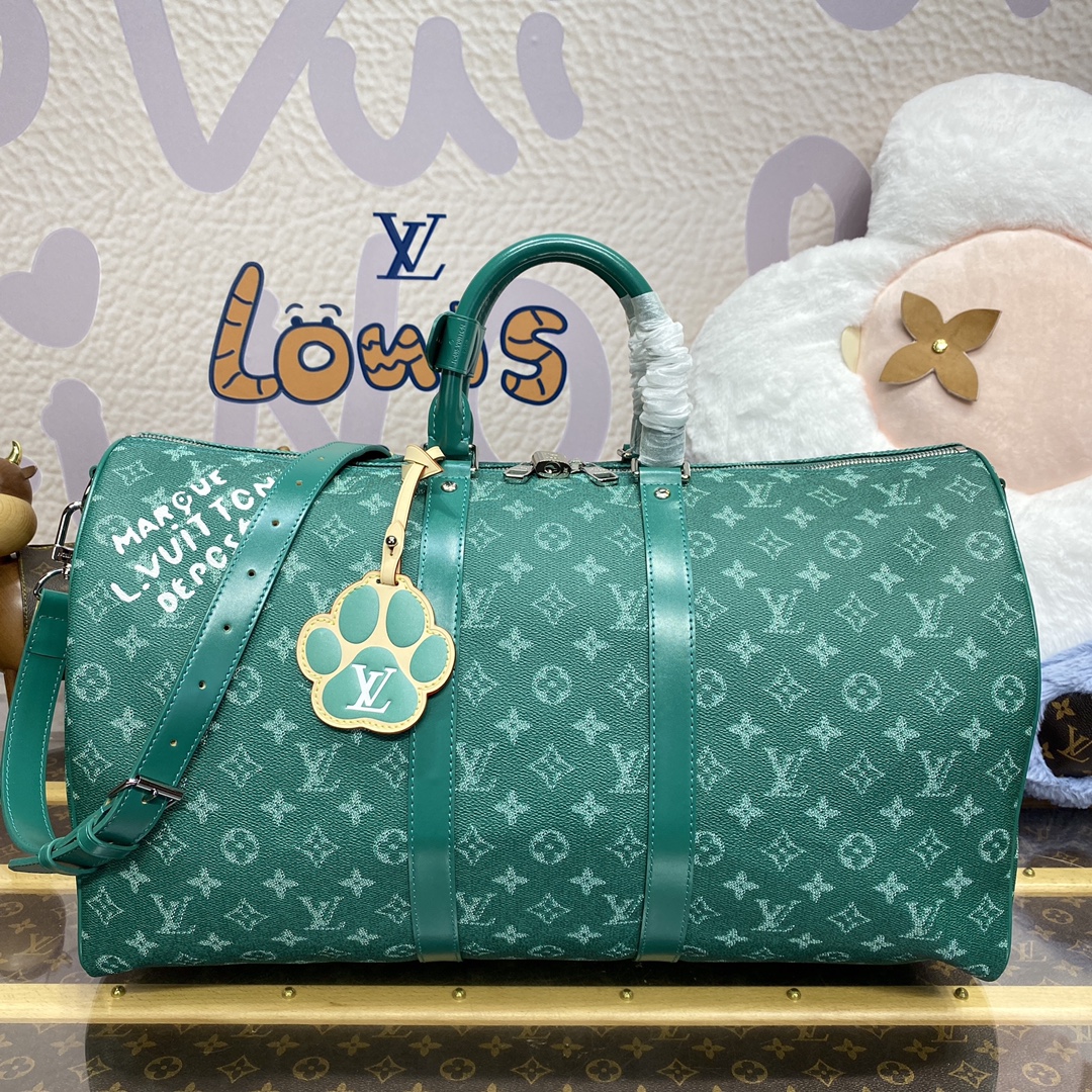LOUIS VUITTON 2024 SS 루이비통 모노그램 그린 반둘리에 키폴 M41416 남여공용 여행가방 커스텀급
