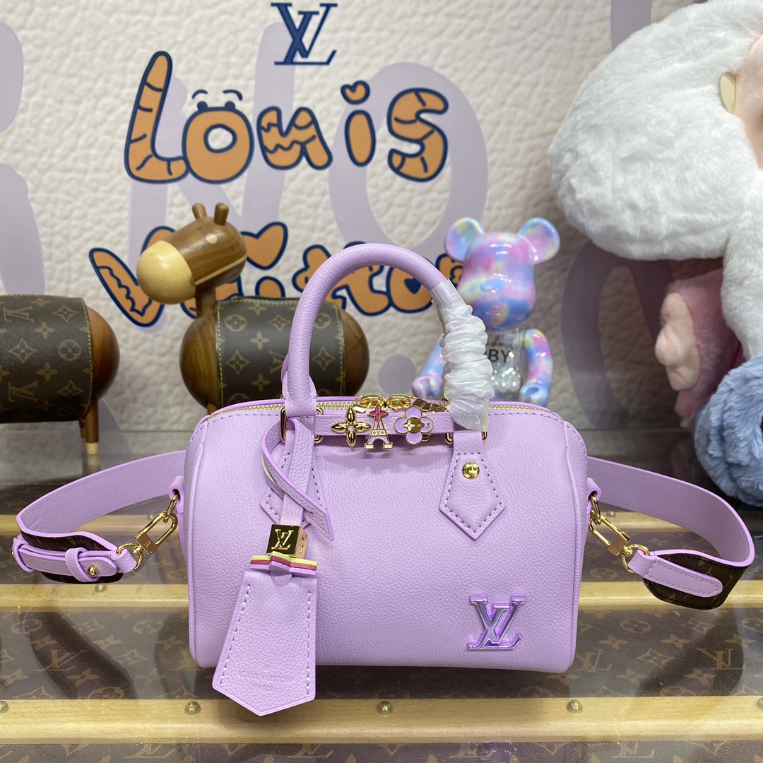 LOUIS VUITTON 2024 SS 루이비통 반둘리에 스피디 퍼플 미니 토트백 18 M24598 여성 가방 커스텀급