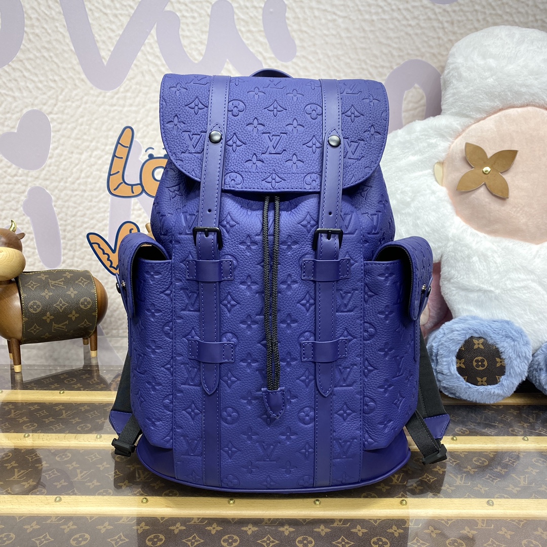 LOUIS VUITTON 2024 SS 루이비통 앙프렝뜨 블루 크리스토퍼 MM 백팩 M24428 여성 가방 커스텀급