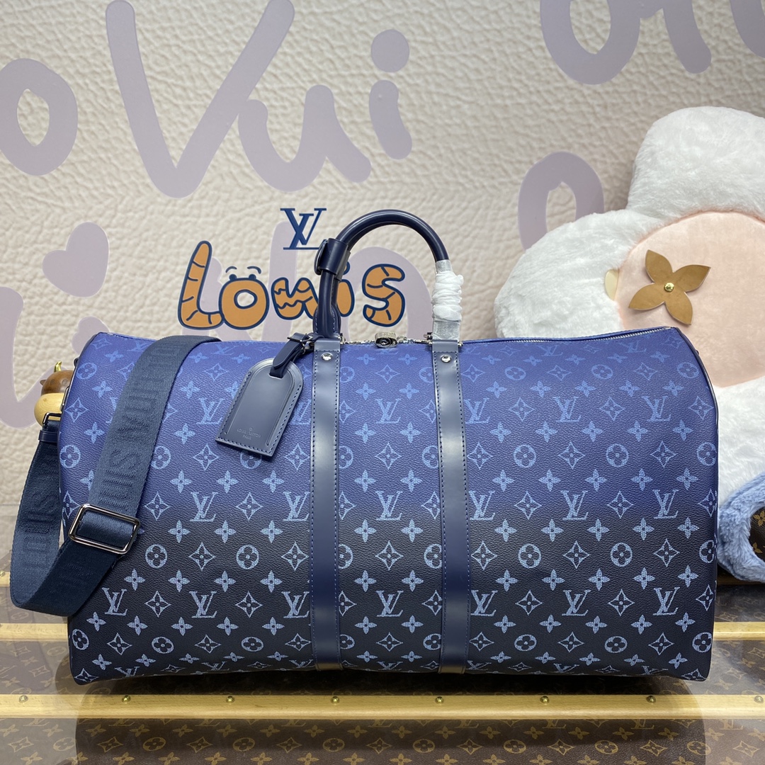LOUIS VUITTON 2024 SS 루이비통 반둘리에 키폴 50 네이비 M11558 남여공용 여행가방 커스텀급
