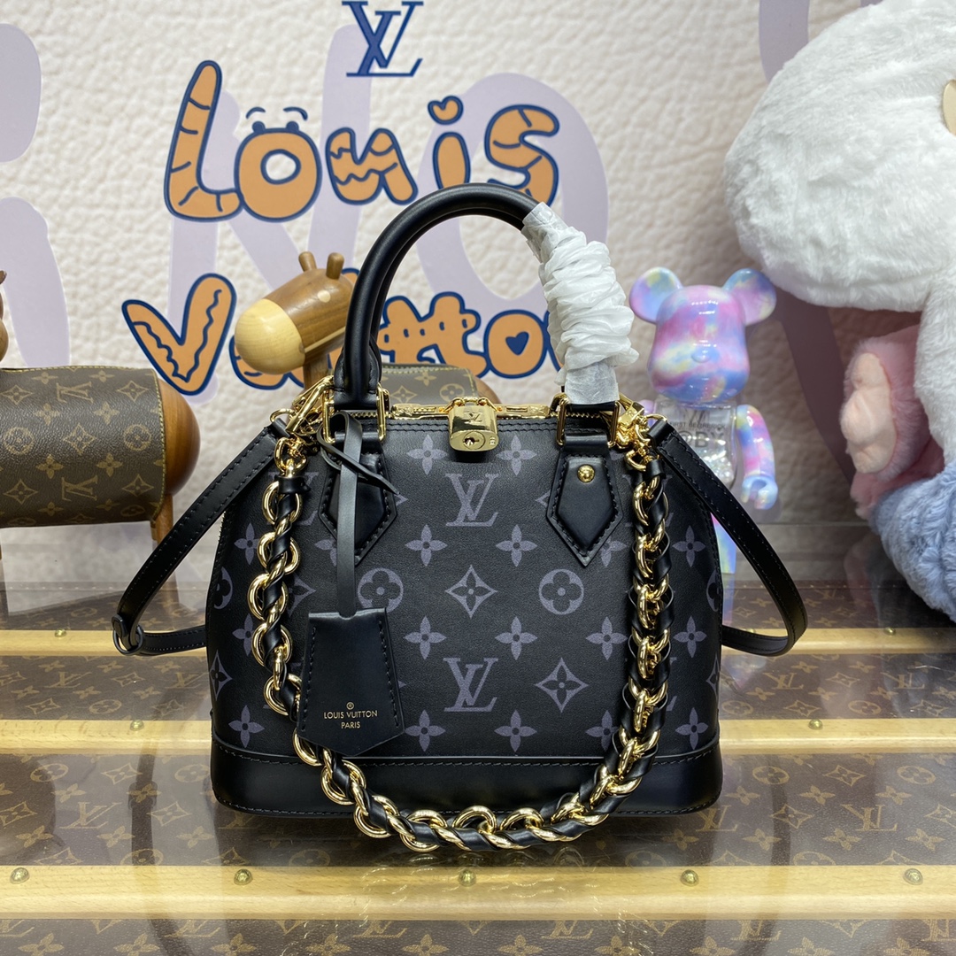 LOUIS VUITTON 2024 SS 루이비통 모노그램 블랙 알마 BB 토트백 M12289 여성 가방 커스텀급