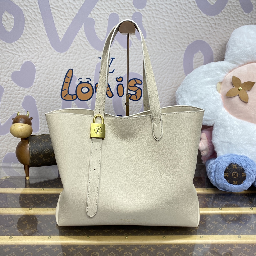 LOUIS VUITTON 2024 SS 루이비통 로우 키 카바스 MM 숄더백 아이보리 M25343 여성 가방 커스텀급