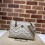 GUCCI 2024 SS 구찌 GG 마몬트 마틀라세 스몰 화이트 토트백 779727 여성 가방 커스텀급
