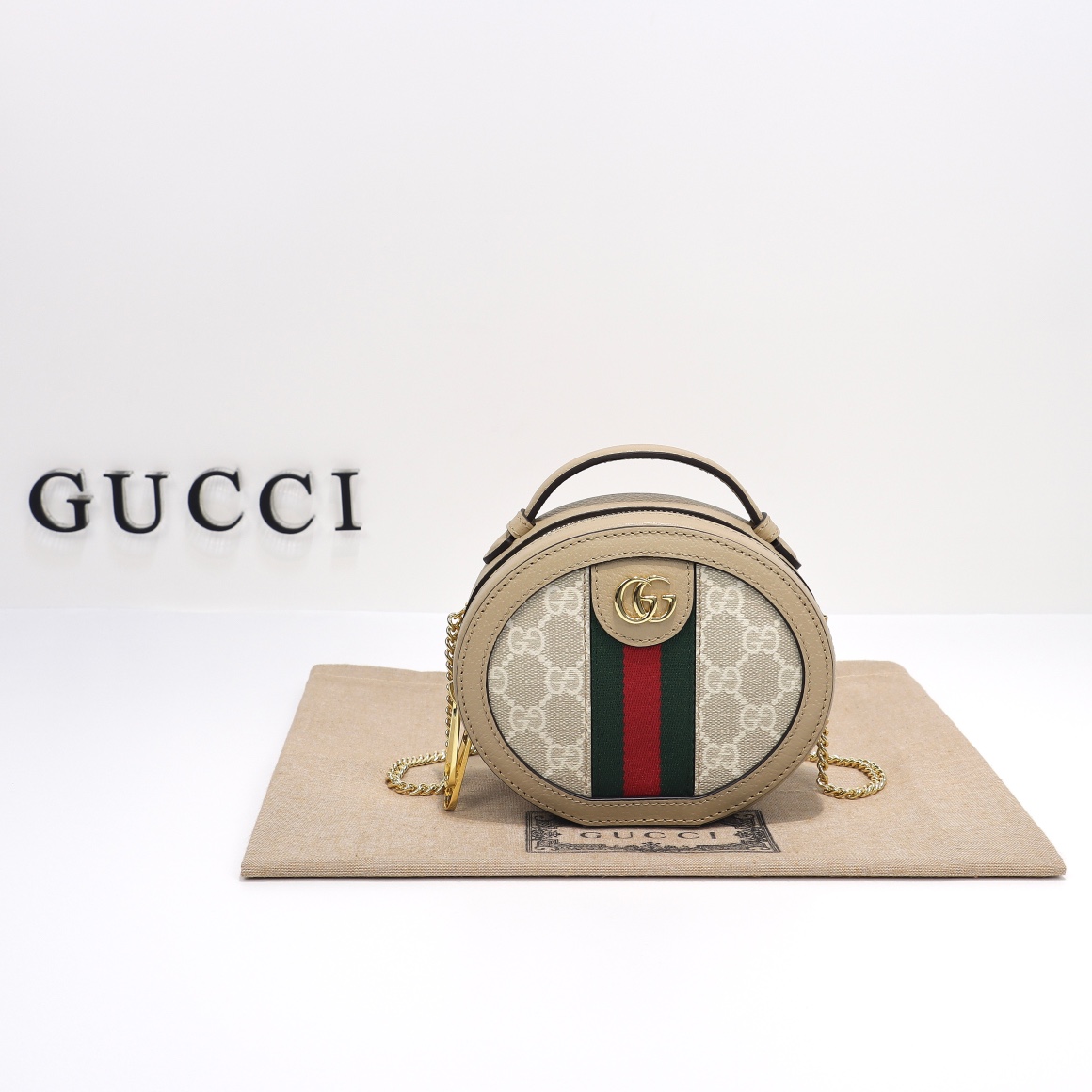 GUCCI 2024 SS 구찌 오피디아 미니 체인백 베이지 725147 여성 가방 커스텀급
