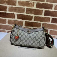 GUCCI 2024 SS 구찌 오피디아 체인 스몰 숄더백 브라운 체인지퍼 735132 여성 가방 커스텀급