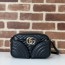 GUCCI 2024 SS 구찌 GG 마몬트 마틀라세 블랙 숄더백 798715 여성 가방 커스텀급