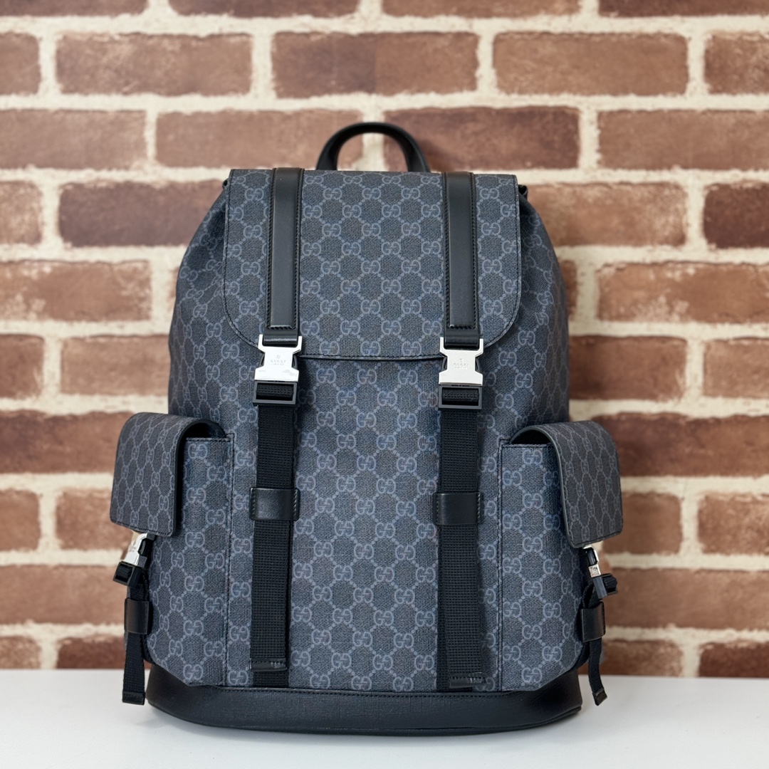 GUCCI 2024 SS 구찌 GG 수프림 캔버스 백팩 쟈가드 블랙 792080 남성 가방 커스텀급