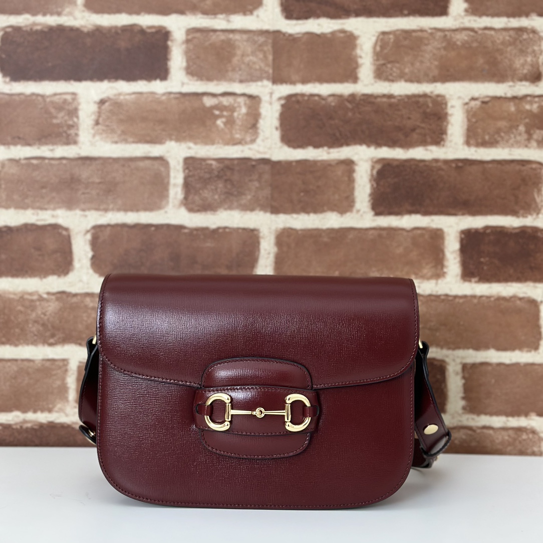 GUCCI 2024 SS 구찌 홀스빗 1955 미듐 숄더백 버건디 602204 여성 가방 커스텀급