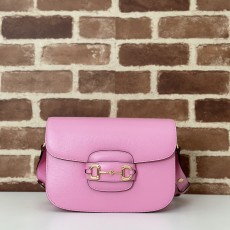 GUCCI 2024 SS 구찌 홀스빗 1955 미듐 숄더백 핑크 602204 여성 가방 커스텀급