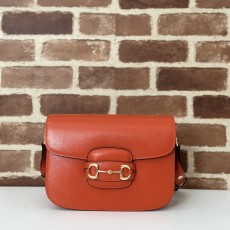 GUCCI 2024 SS 구찌 홀스빗 1955 미듐 숄더백 오렌지 602204 여성 가방 커스텀급