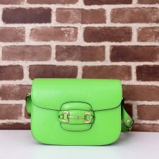 GUCCI 2024 SS 구찌 홀스빗 1955 미듐 숄더백 형광그린 602204 여성 가방 커스텀급