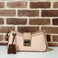 GUCCI 2024 SS 구찌 패드락 스몰 숄더백 핑크 811705 여성 가방 커스텀급