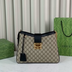 GUCCI 2024 SS 구찌 패드락 미듐 숄더백 쟈가드 블랙 795113 여성 가방 커스텀급