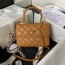 CHANEL 2024 SS 샤넬 체인 램스킨 골드 메탈 스몰 카멜 탑 핸들백 AS4654 여성 가방 커스텀급