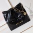 CHANEL 2024 SS 샤넬 체인 카프스킨 블랙 골드 메탈 미듐 제니백 이너백 22 AS3261 여성 가방 커스텀급