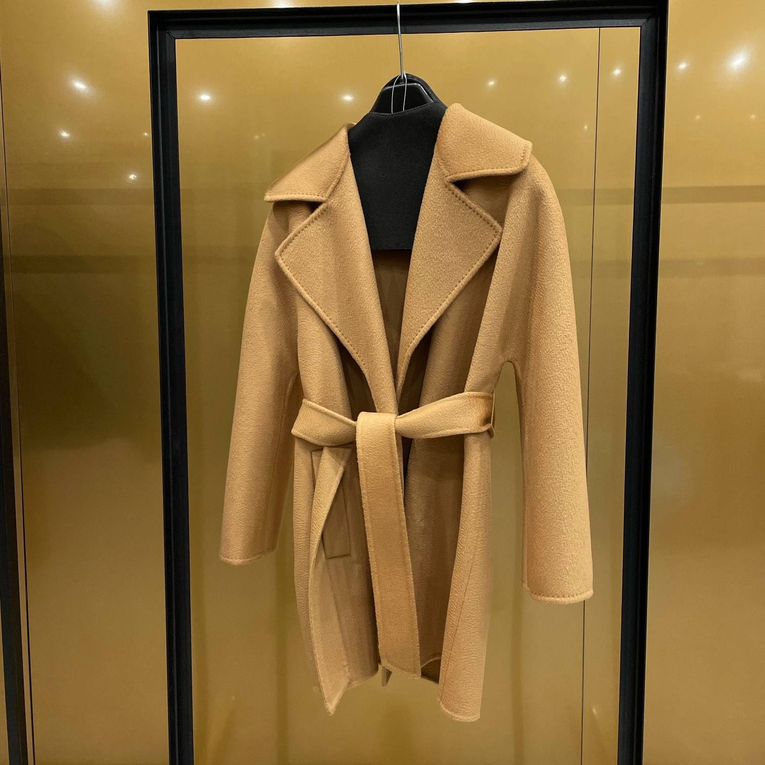 MAXMARA 2024 SS 막스마라 고트 캐시미어 100% 카멜 여성 중코트 커스텀급