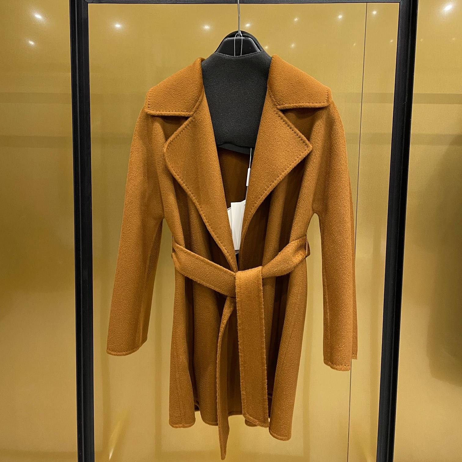 MAXMARA 2024 SS 막스마라 고트 캐시미어 100% 브라운 여성 중코트 커스텀급