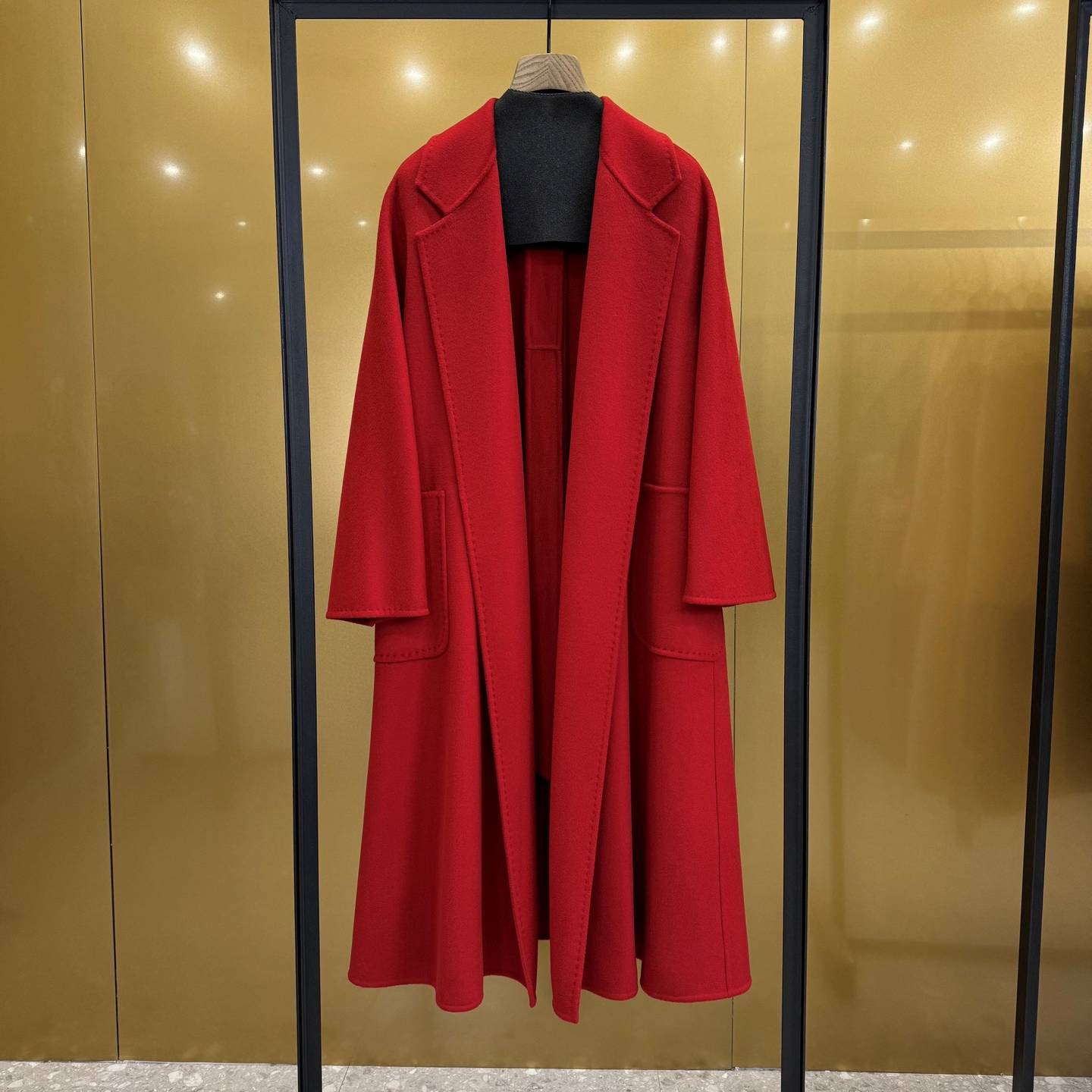 MAXMARA 2024 SS 막스마라 고트 캐시미어 100% 레드 여성 중코트 커스텀급