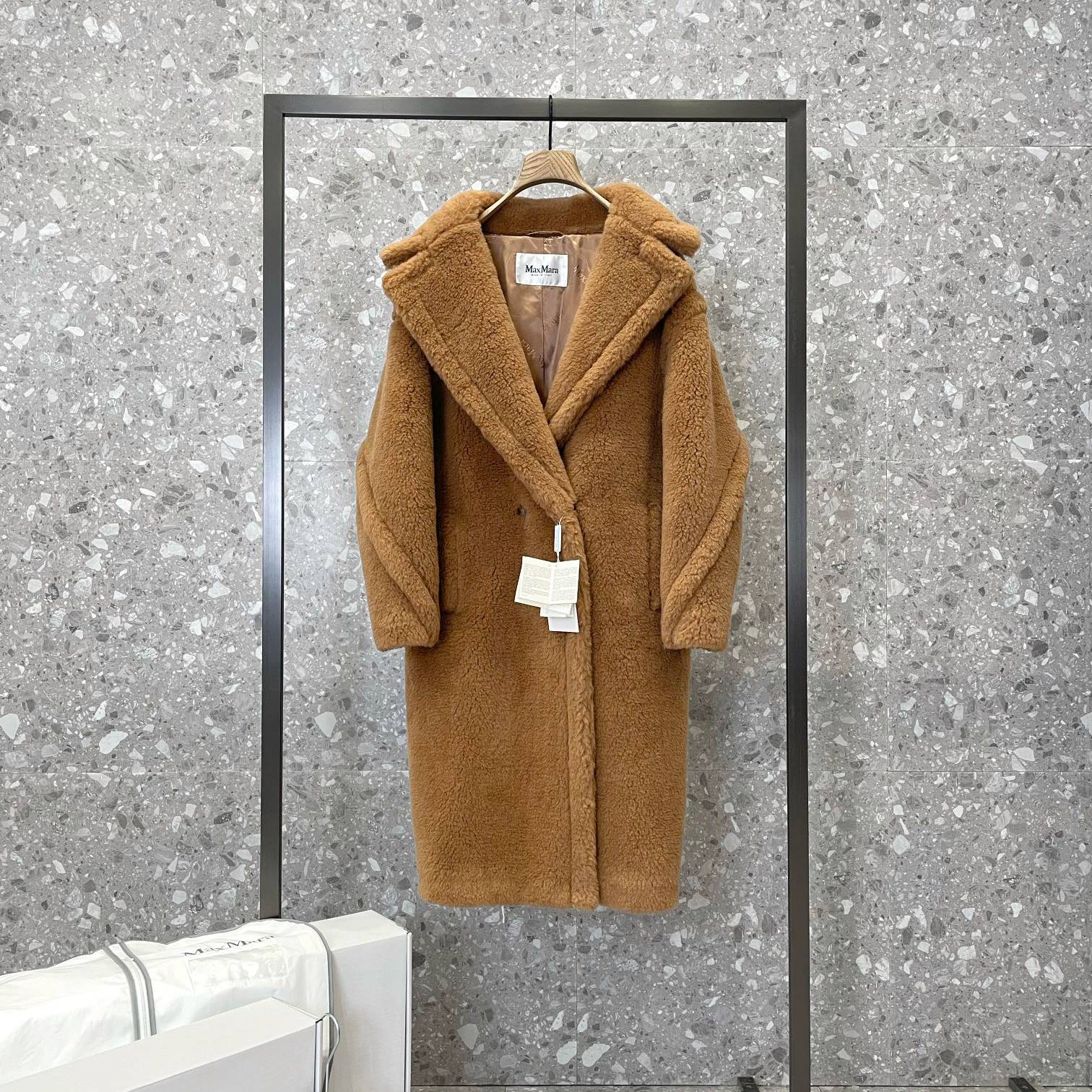 MAXMARA 2024 SS 막스마라 알파카퍼 고트 캐시미어 카멜 여성 롱코트 커스텀급