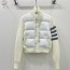 THOM BROWNE 2024 SS 톰브라운 퀄팅 투톤 삼선 아이보리 여성 패딩 커스텀급