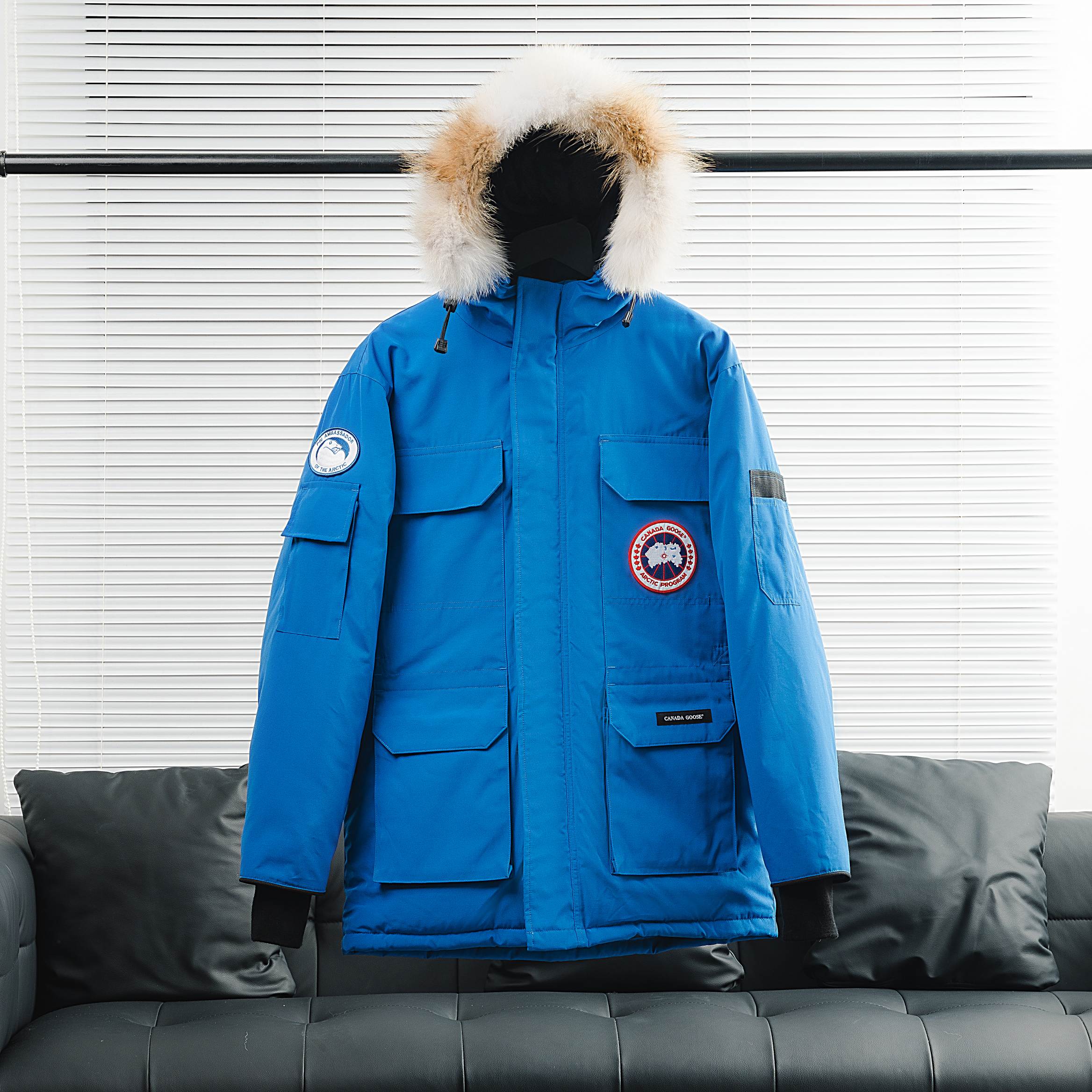 CANADA GOOSE 2024 SS 캐나다구스 코요테퍼 익스페디션 블루 여성 롱패딩 커스텀급