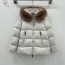 MONCLER 2024 SS 몽클레어 퀄팅 여우퍼 지퍼장식 아이보리 여성 패딩 커스텀급