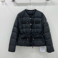 MONCLER 2024 SS 몽클레어 퀄팅 포켓 끈장식 블랙 여성 패딩 커스텀급