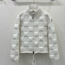 MONCLER 2024 SS 몽클레어 퀄팅 로고 화이트 여성 패딩 커스텀급
