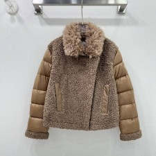 MONCLER 2024 SS 몽클레어 퀄팅 투톤 양운 여성 패딩 커스텀급