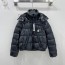 MONCLER 2024 SS 몽클레어 퀄팅 후드 포켓 블랙 여성 패딩 커스텀급