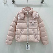 MONCLER 2024 SS 몽클레어 퀄팅 후드 포켓 핑크 여성 패딩 커스텀급