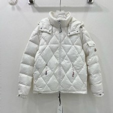 MONCLER 2024 SS 몽클레어 후드 지퍼 포켓 화이트 여성 패딩 커스텀급