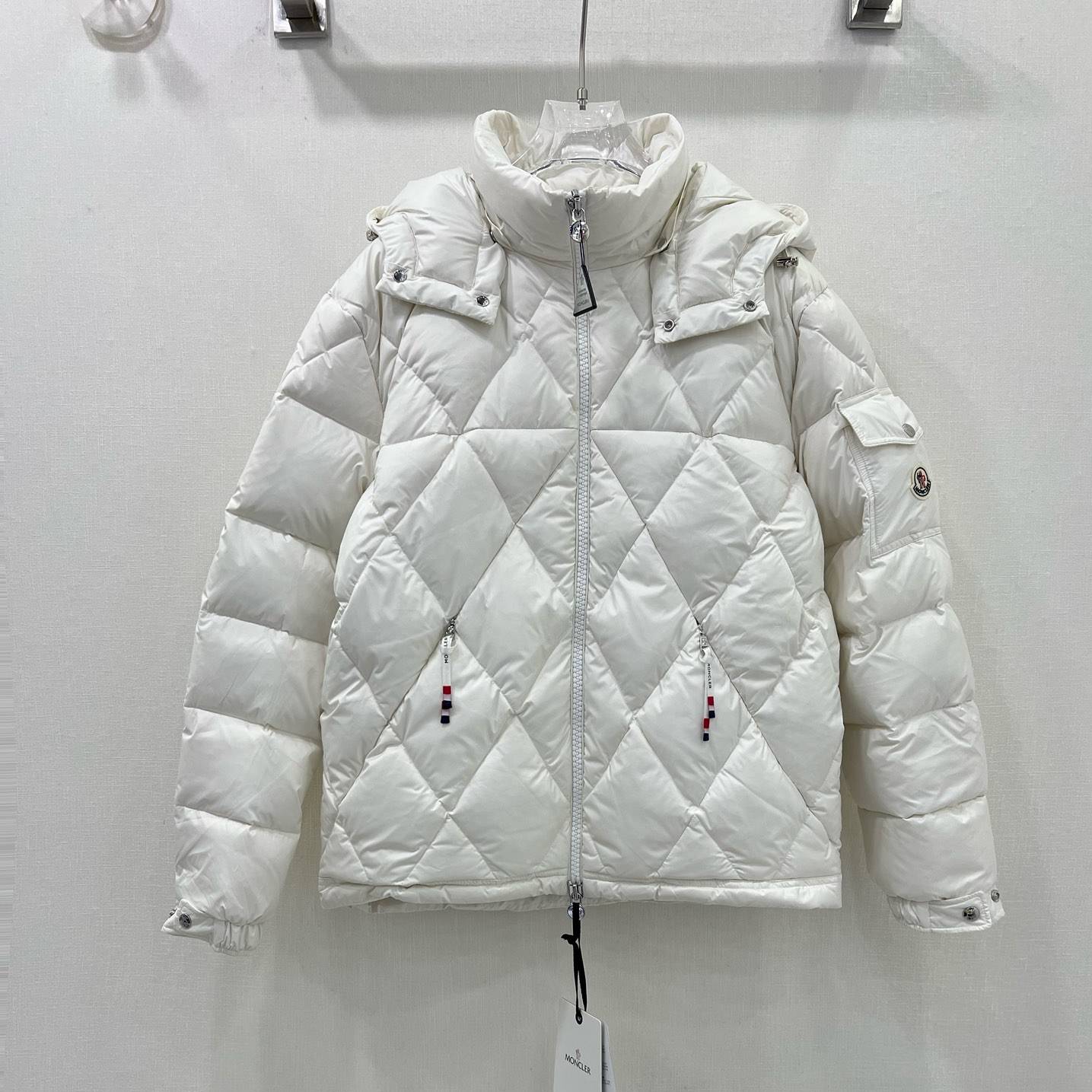MONCLER 2024 SS 몽클레어 후드 지퍼 포켓 화이트 여성 패딩 커스텀급