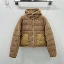 MONCLER 2024 SS 몽클레어 후드 투톤 포켓 카멜 여성 패딩 커스텀급