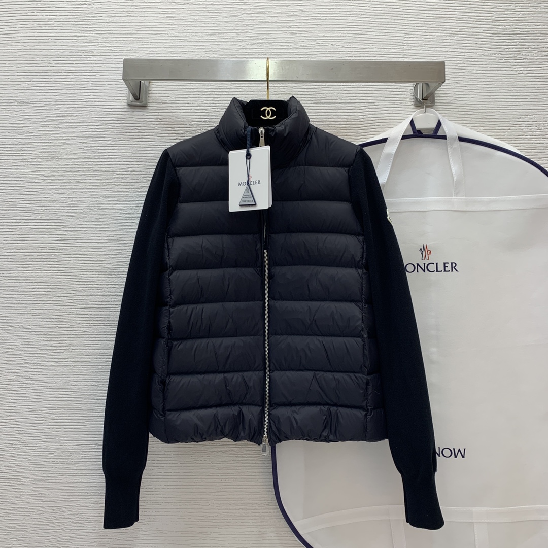 MONCLER 2024 SS 몽클레어 퀄팅 투톤 짚업 여성 패딩 커스텀급