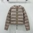 MONCLER 2024 SS 몽클레어 퀄팅 포켓 짚업 베이지핑크 여성 패딩 커스텀급