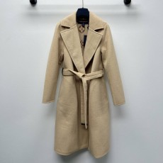 LOUIS VUITTON 2024 SS 루이비통 벨트 캐시미어 100% 업뎃버젼 여성 롱코트 커스텀급