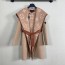 LOUIS VUITTON 2024 SS 루이비통 벨트 후드 핑크 캐시미어 100% 업뎃버젼 여성 중코트 커스텀급