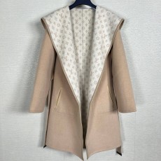 LOUIS VUITTON 2024 SS 루이비통 벨트 후드 투톤 베이지 2면디자인 캐시미어 100% 업뎃버젼 여성 롱코트 커스텀급