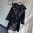 LOUIS VUITTON 2024 SS 루이비통 벨트 모노그램 후드 블랙 캐시미어 100% 업뎃버젼 여성 롱코트 커스텀급
