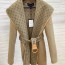 LOUIS VUITTON 2024 SS 루이비통 벨트 후드 모노그램 베이지 캐시미어 100% 업뎃버젼 여성 중코트 커스텀급
