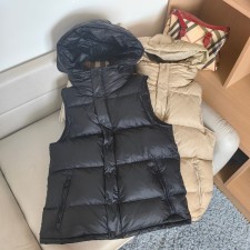 BURBERRY 2024 SS 버버리 퀄팅 체크안감 후드 지퍼포켓 여성 패딩조끼 커스텀급