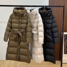 BURBERRY 2024 SS 버버리 후드 끈장식 벨트 포켓 여성 롱패딩 커스텀급