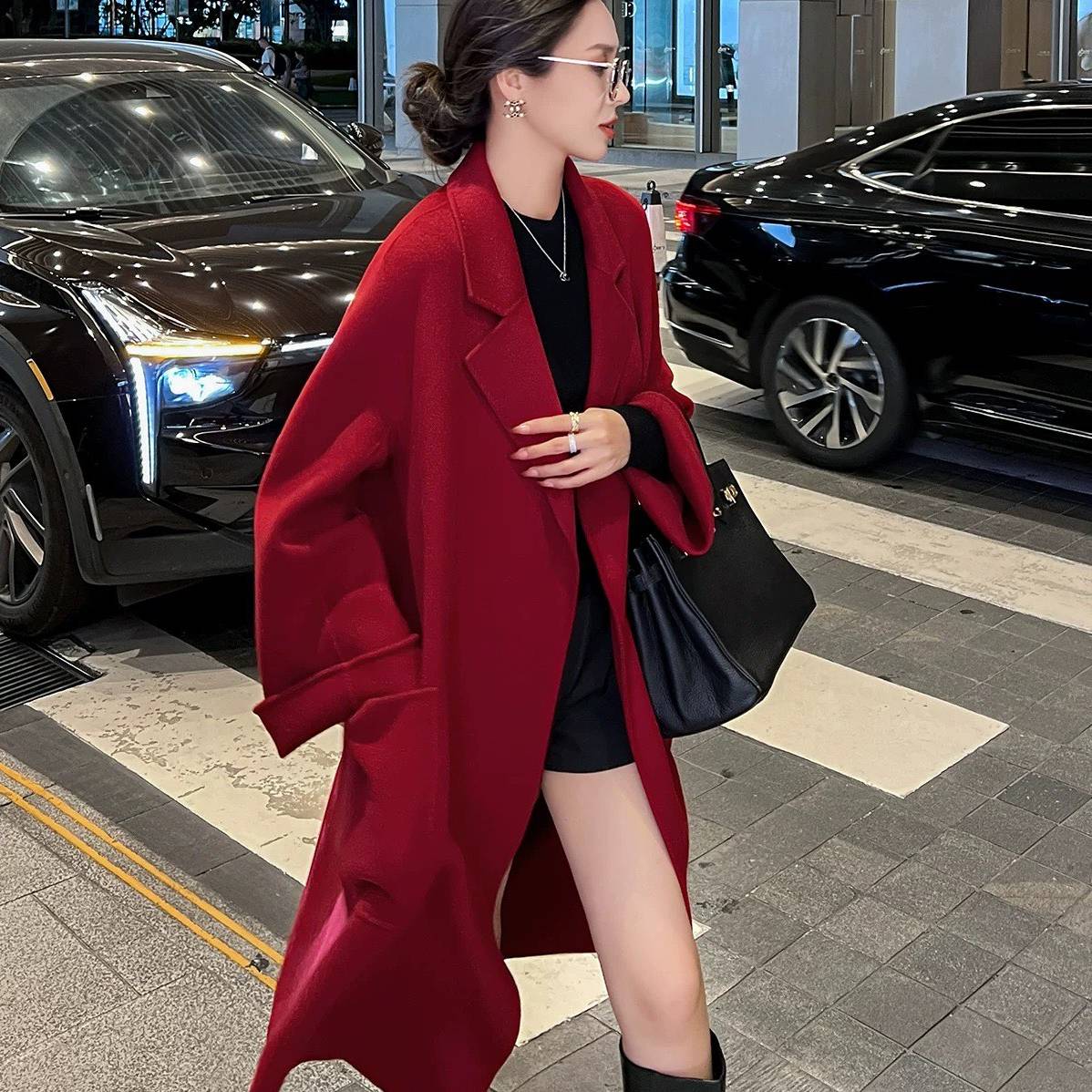 MAXMARA 2024 SS 막스마라 캐시미어 업뎃버젼 카라 레드 여성 롱코트 커스텀급