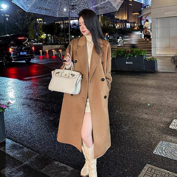 MAXMARA 2024 SS 막스마라 캐시미어 업뎃버젼 카라 포켓 카멜 여성 롱코트 커스텀급