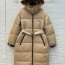 PRADA 2024 SS 프라다 삼각로고 후드 포켓 벨트 여성 롱패딩 커스텀급