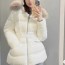 MONCLER 2024 SS 몽클레어 퀄팅 여우퍼 벨트 지퍼포켓 여성 반패딩 커스텀급