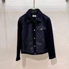 HERMES 2024 SS 에르메스 카라 포켓 양가죽 투톤 남성 점퍼 커스텀급