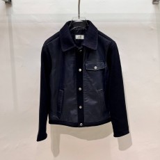 HERMES 2024 SS 에르메스 카라 포켓 양가죽 투톤 남성 점퍼 커스텀급